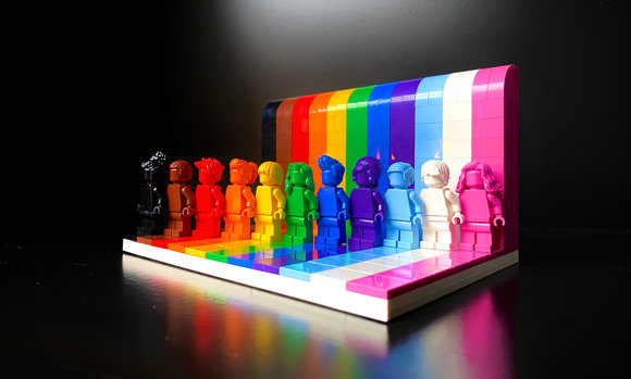 'Everyone is Awesome' rainbow LEGO set