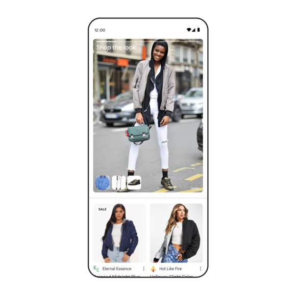 Shop the look feature Google